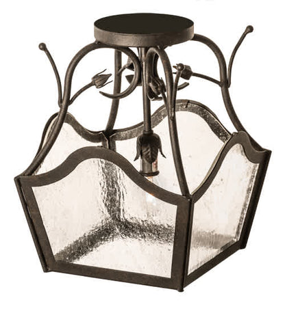 Terena 14" Wide Semi-Flush Square Ceiling Fixture