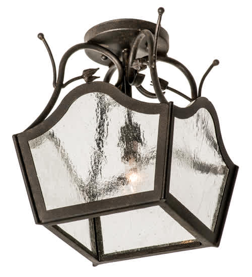 Terena 14" Wide Semi-Flush Square Ceiling Fixture