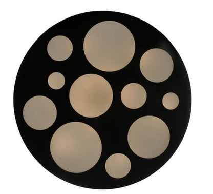 Geo 12 Light 42" Wide Semi-Flush Drum Ceiling Fixture - Blackwash Finish