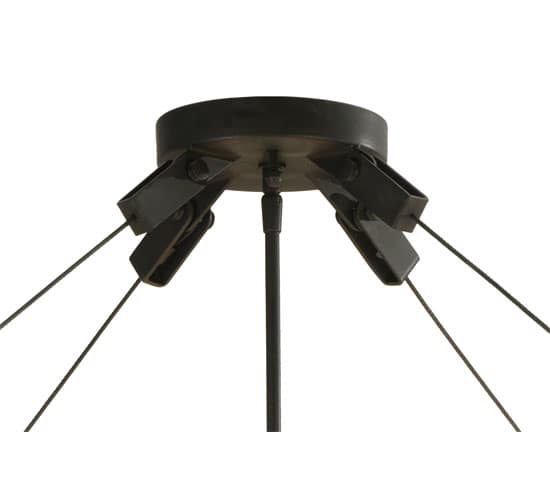 Geo 12 Light 42" Wide Semi-Flush Drum Ceiling Fixture - Blackwash Finish