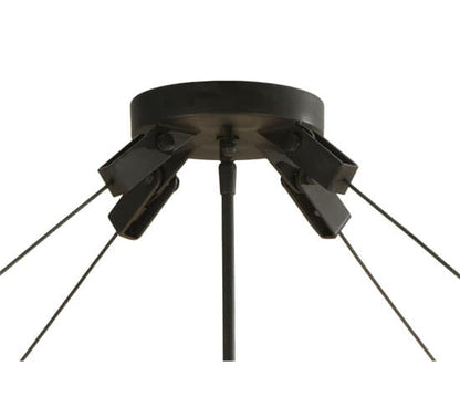 Geo 12 Light 42" Wide Semi-Flush Drum Ceiling Fixture - Blackwash Finish