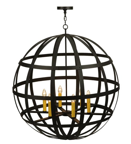 Atlas 6 Light 42" Wide Taper Candle Pendant
