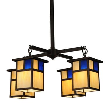 Hyde Park T Mission 4 Light 25" Wide Chandelier