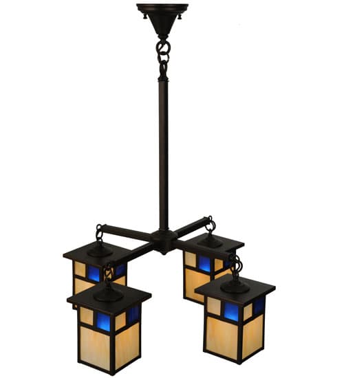 Hyde Park T Mission 4 Light 25" Wide Chandelier