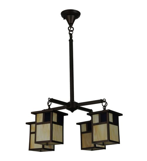 Hyde Park T Mission 4 Light 25" Wide Chandelier