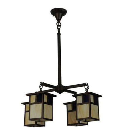 Hyde Park T Mission 4 Light 25" Wide Chandelier