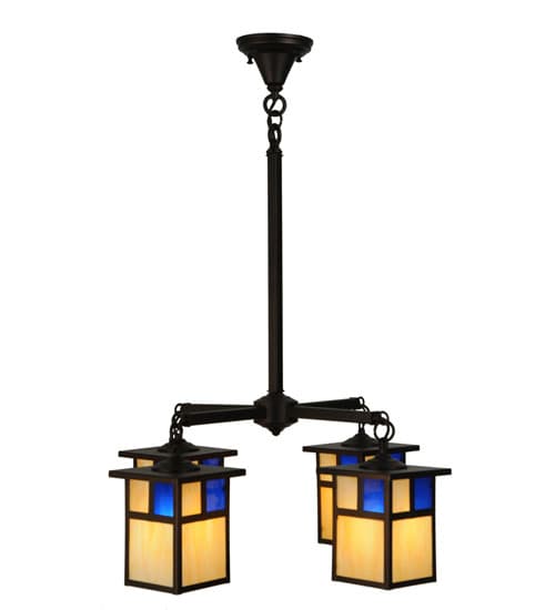 Hyde Park T Mission 4 Light 25" Wide Chandelier