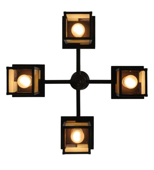 Hyde Park T Mission 4 Light 25" Wide Chandelier