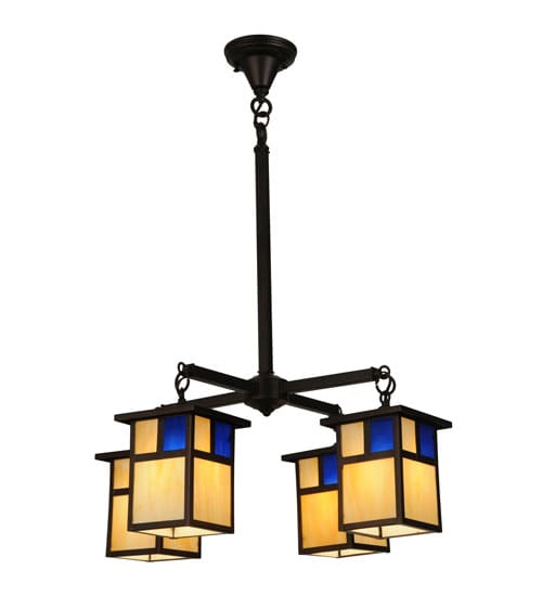 Hyde Park T Mission 4 Light 25" Wide Chandelier