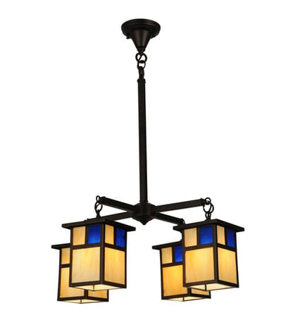 Hyde Park T Mission 4 Light 25" Wide Chandelier