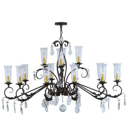 Windsor 14 Light 38" Wide Crystal Candle Style Chandelier - Custom Finish