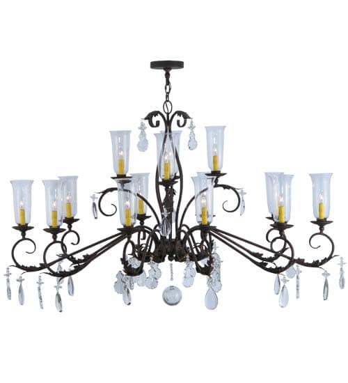 Windsor 14 Light 38" Wide Crystal Candle Style Chandelier - Custom Finish