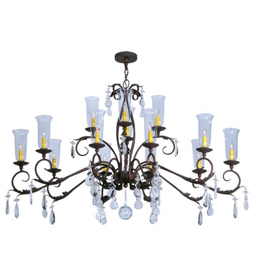 Windsor 14 Light 38" Wide Crystal Candle Style Chandelier - Custom Finish