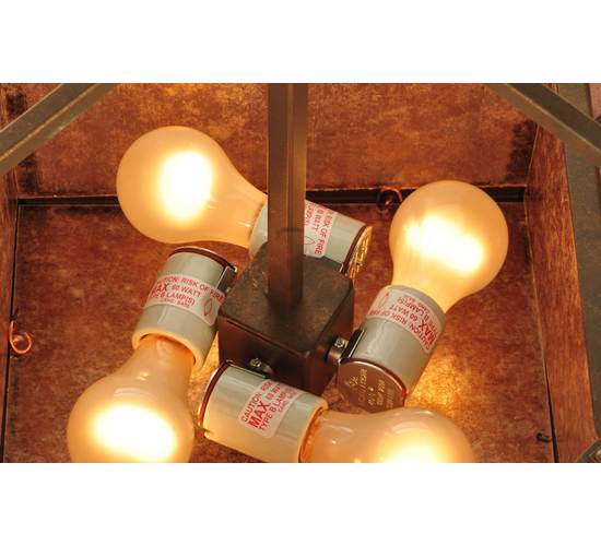 Quadrato Umador 4 Light 51" Wide Semi-Flush Square Ceiling Fixture - Gilded Tobacco Finish
