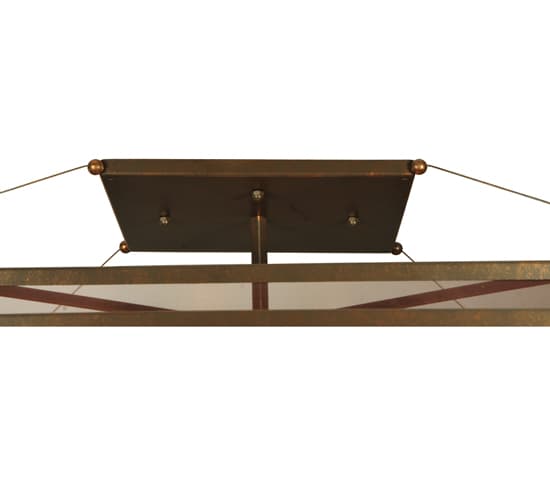 Quadrato Umador 4 Light 51" Wide Semi-Flush Square Ceiling Fixture - Gilded Tobacco Finish