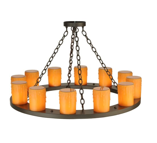 Loxley 12 Light 36" Wide Pillar Candle Style Chandelier