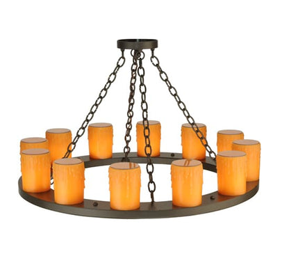 Loxley 12 Light 36" Wide Pillar Candle Style Chandelier