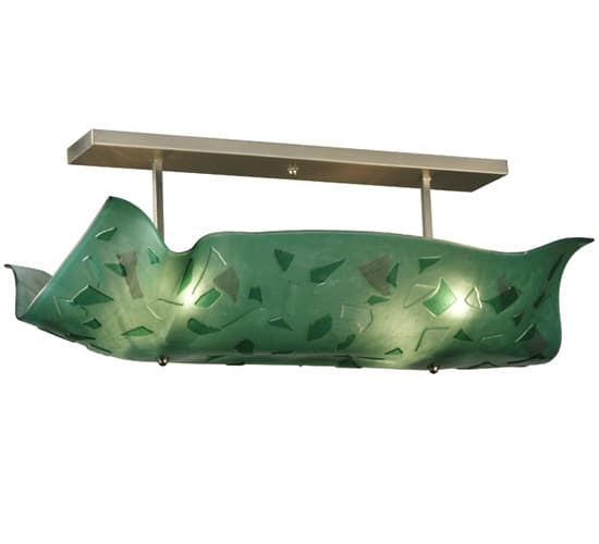 Metro Fusion 4 Light 38" Wide Semi-Flush Linear Ceiling Fixture