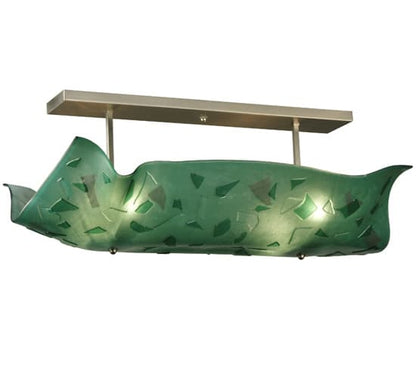 Metro Fusion 4 Light 38" Wide Semi-Flush Linear Ceiling Fixture