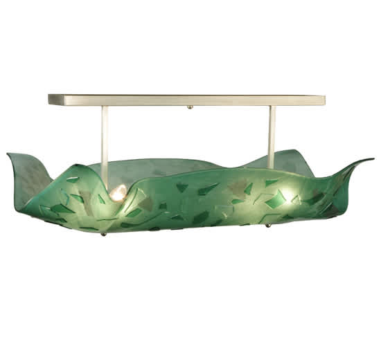 Metro Fusion 4 Light 38" Wide Semi-Flush Linear Ceiling Fixture