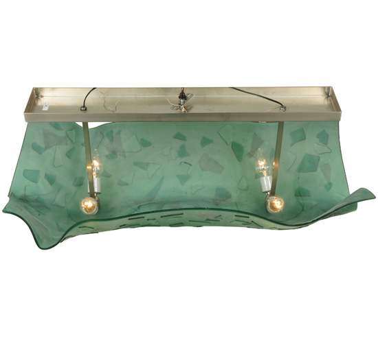 Metro Fusion 4 Light 38" Wide Semi-Flush Linear Ceiling Fixture