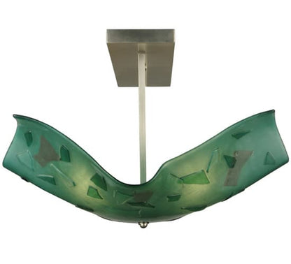 Metro Fusion 4 Light 38" Wide Semi-Flush Linear Ceiling Fixture