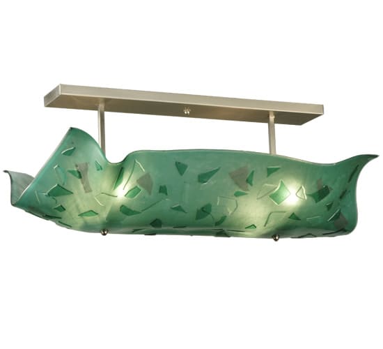Metro Fusion 4 Light 38" Wide Semi-Flush Linear Ceiling Fixture