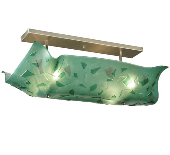 Metro Fusion 4 Light 38" Wide Semi-Flush Linear Ceiling Fixture