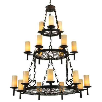 Newcastle 18 Light 48" Wide Pillar Candle Style Chandelier