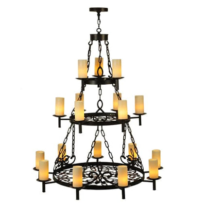 Newcastle 18 Light 48" Wide Pillar Candle Style Chandelier