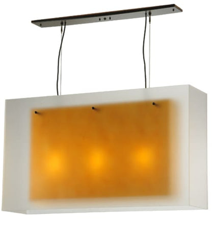 Quadrato 3 Light 12" Wide Linear Pendant