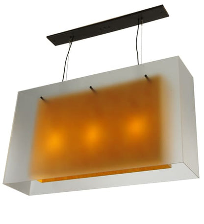 Quadrato 3 Light 12" Wide Linear Pendant