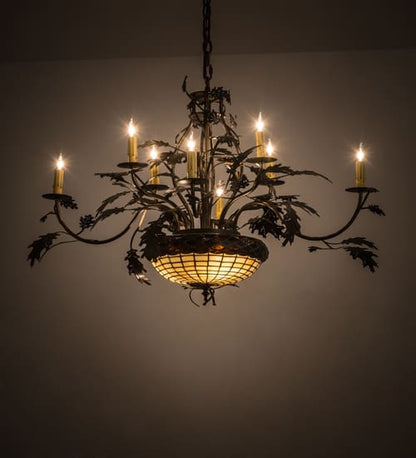 Greenbriar Oak 11 Light 42" Wide Taper Candle Style Chandelier