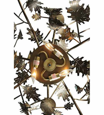 Greenbriar Oak 11 Light 42" Wide Taper Candle Style Chandelier
