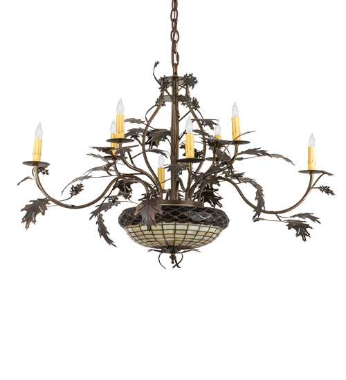 Greenbriar Oak 11 Light 42" Wide Taper Candle Style Chandelier