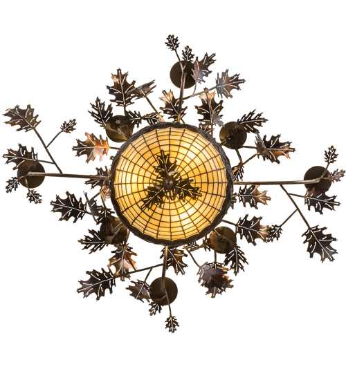 Greenbriar Oak 11 Light 42" Wide Taper Candle Style Chandelier