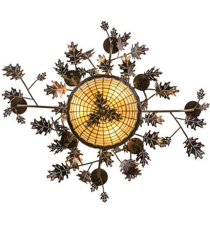 Greenbriar Oak 11 Light 42" Wide Taper Candle Style Chandelier