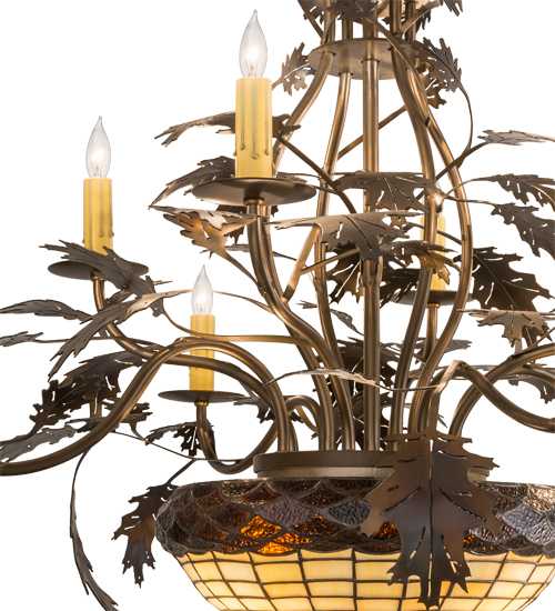 Greenbriar Oak 11 Light 42" Wide Taper Candle Style Chandelier