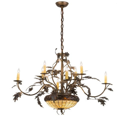 Greenbriar Oak 11 Light 42" Wide Taper Candle Style Chandelier