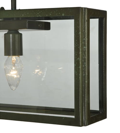 Affinity 4 Light 47" Wide Semi-Flush Ceiling Fixture - Weathered Brass Finish