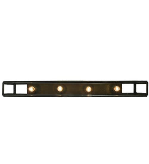 Affinity 4 Light 47" Wide Semi-Flush Ceiling Fixture - Weathered Brass Finish