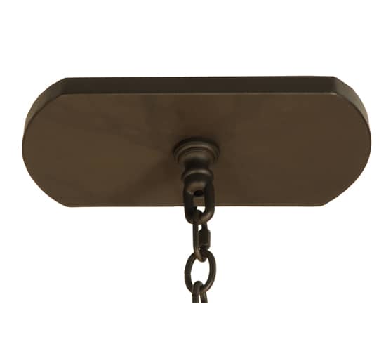 Tudor 15 Light 60" Wide Pillar Candle Style Chandelier with Green Jadestone Shades- Wrought Iron Finish