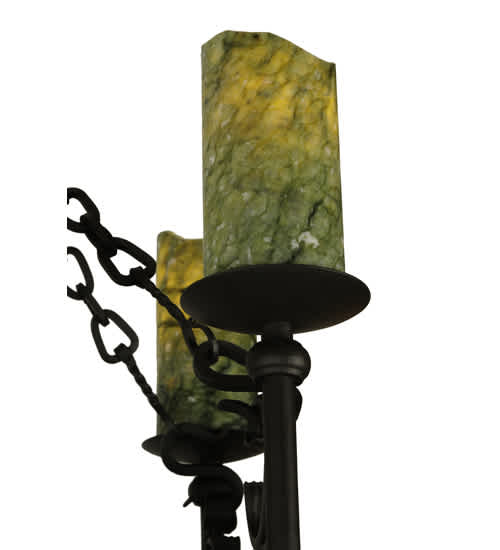 Tudor 15 Light 60" Wide Wrought Iron Candle Style Chandelier
