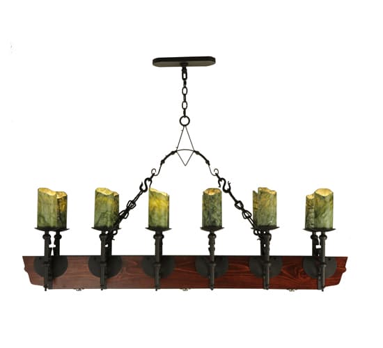 Tudor 15 Light 60" Wide Wrought Iron Candle Style Chandelier