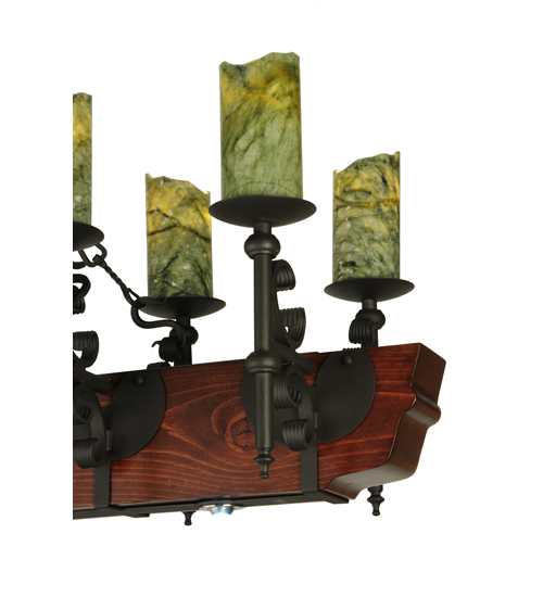 Tudor 15 Light 60" Wide Wrought Iron Candle Style Chandelier