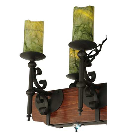 Tudor 15 Light 60" Wide Wrought Iron Candle Style Chandelier
