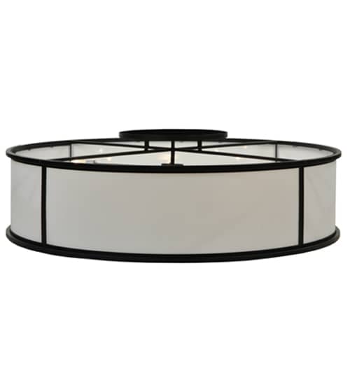 Nautilus 10 Light 60" Wide Flush Mount Drum Ceiling Fixture - Antique Iron Gate Finish