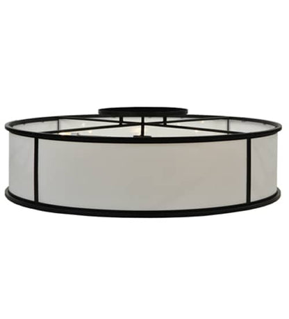 Nautilus 10 Light 60" Wide Flush Mount Drum Ceiling Fixture - Antique Iron Gate Finish