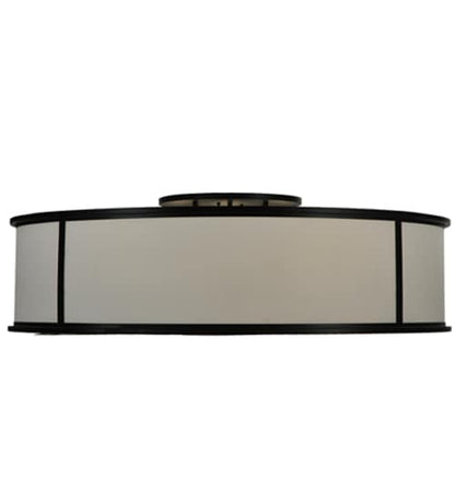Nautilus 10 Light 60" Wide Flush Mount Drum Ceiling Fixture - Antique Iron Gate Finish