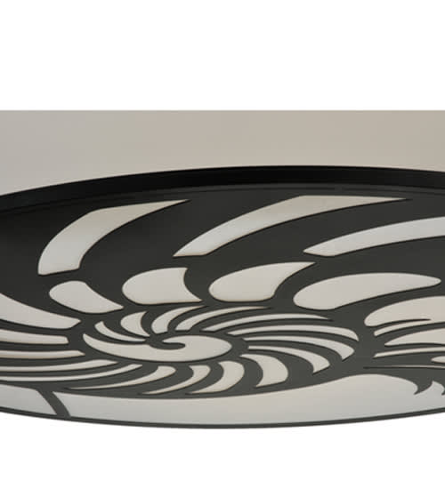 Nautilus 10 Light 60" Wide Flush Mount Drum Ceiling Fixture - Antique Iron Gate Finish